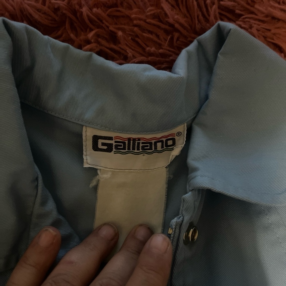 Vintage 80s men’s blue galliano Moto jacket size small - Picture 10 of 10